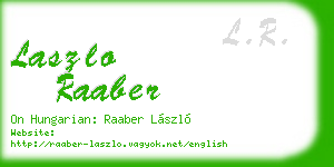 laszlo raaber business card