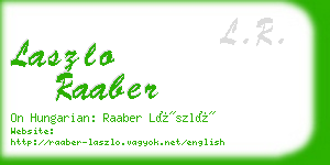 laszlo raaber business card